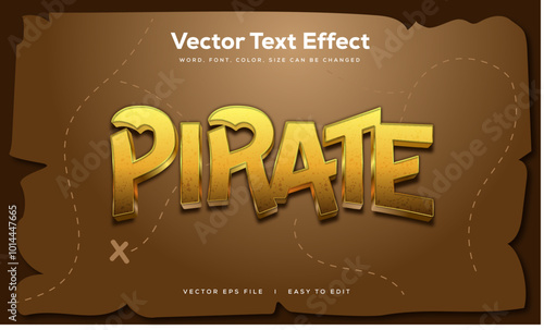 Pirates Game text effect cartoon style editable