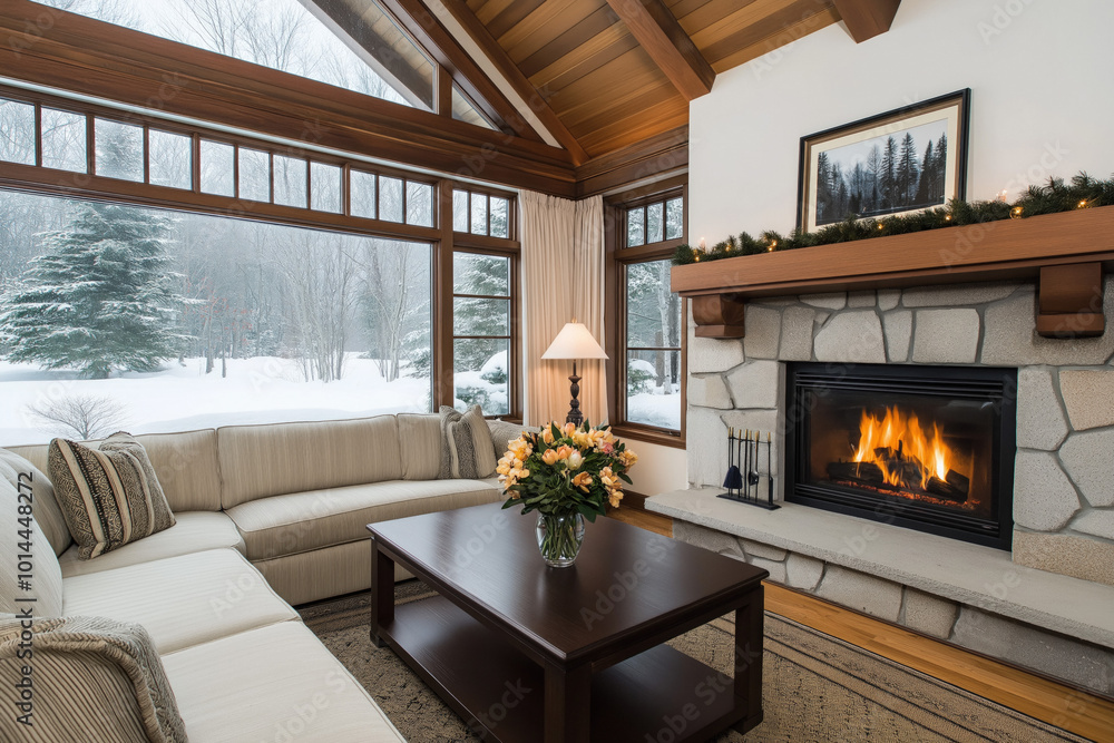 Fototapeta premium Christmas Fireplace