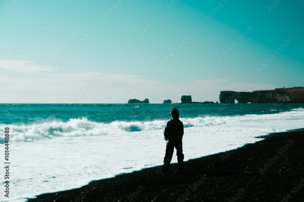 Naklejka premium アイスランドのダイアモンドビーチ