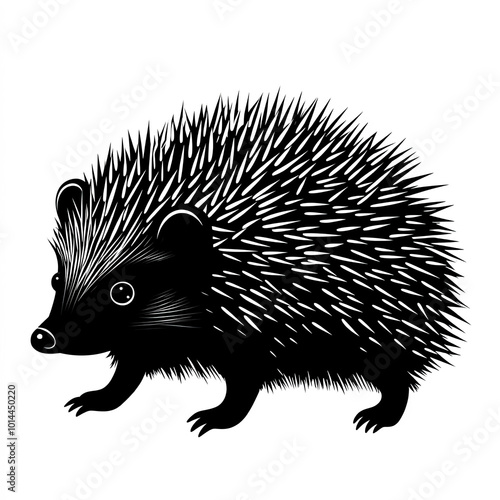 Hedgehog Silhouette, Illust...