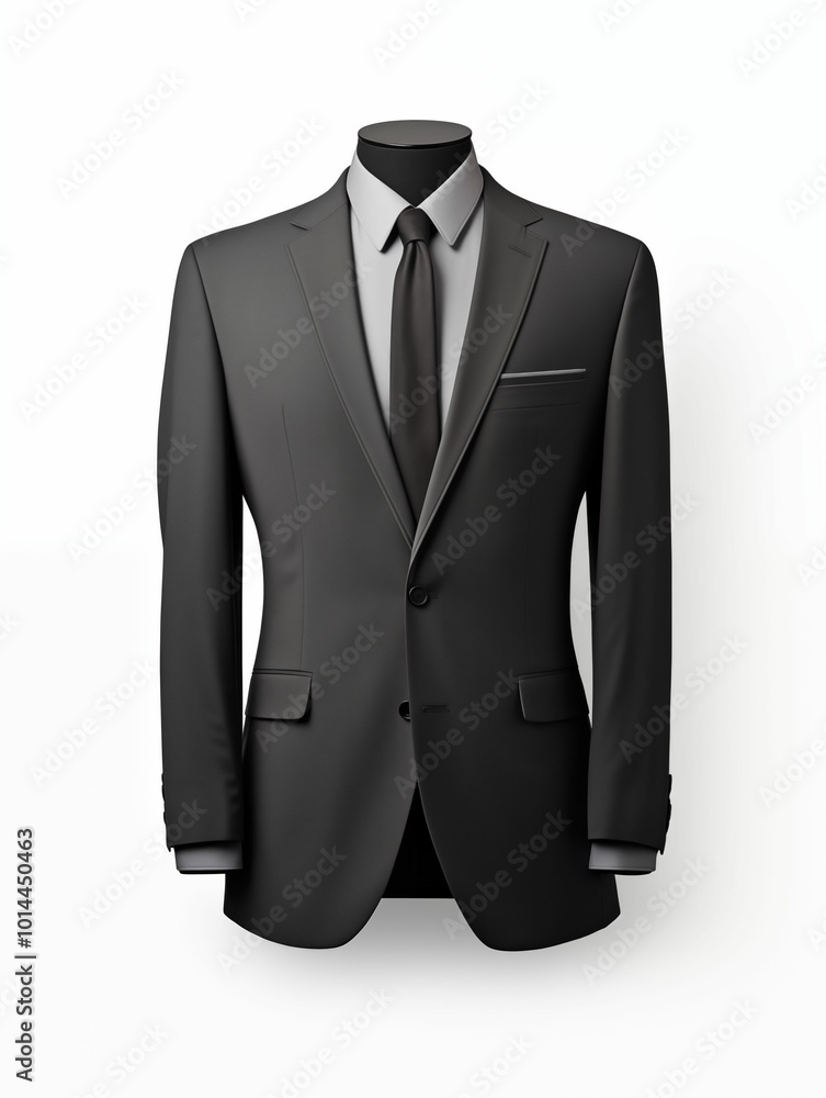 Black tuxedo isolated on white background. Generative ai Black tuxedo isolated on white background. Generative ai
