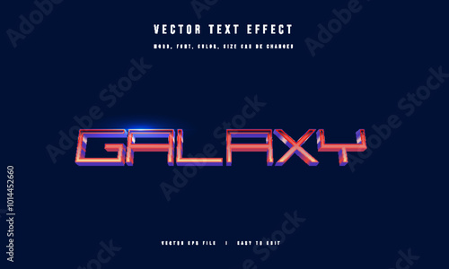 Galaxy futuristic editable movie game style text effect