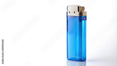 Blue lighter isolated on white background