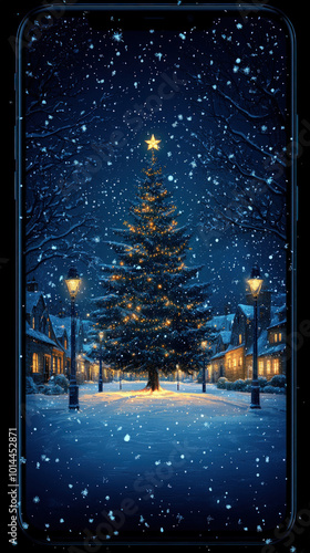French village covered in s...