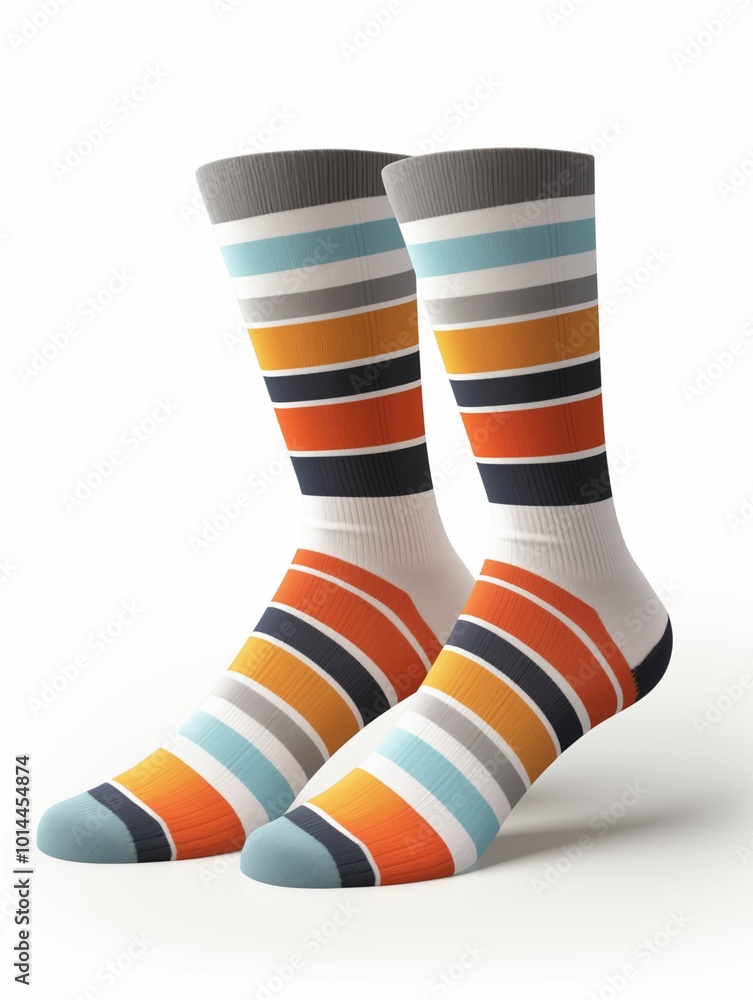 3d sport socks isolated on white background. Generative ai 3d sport socks isolated on white background. Generative ai