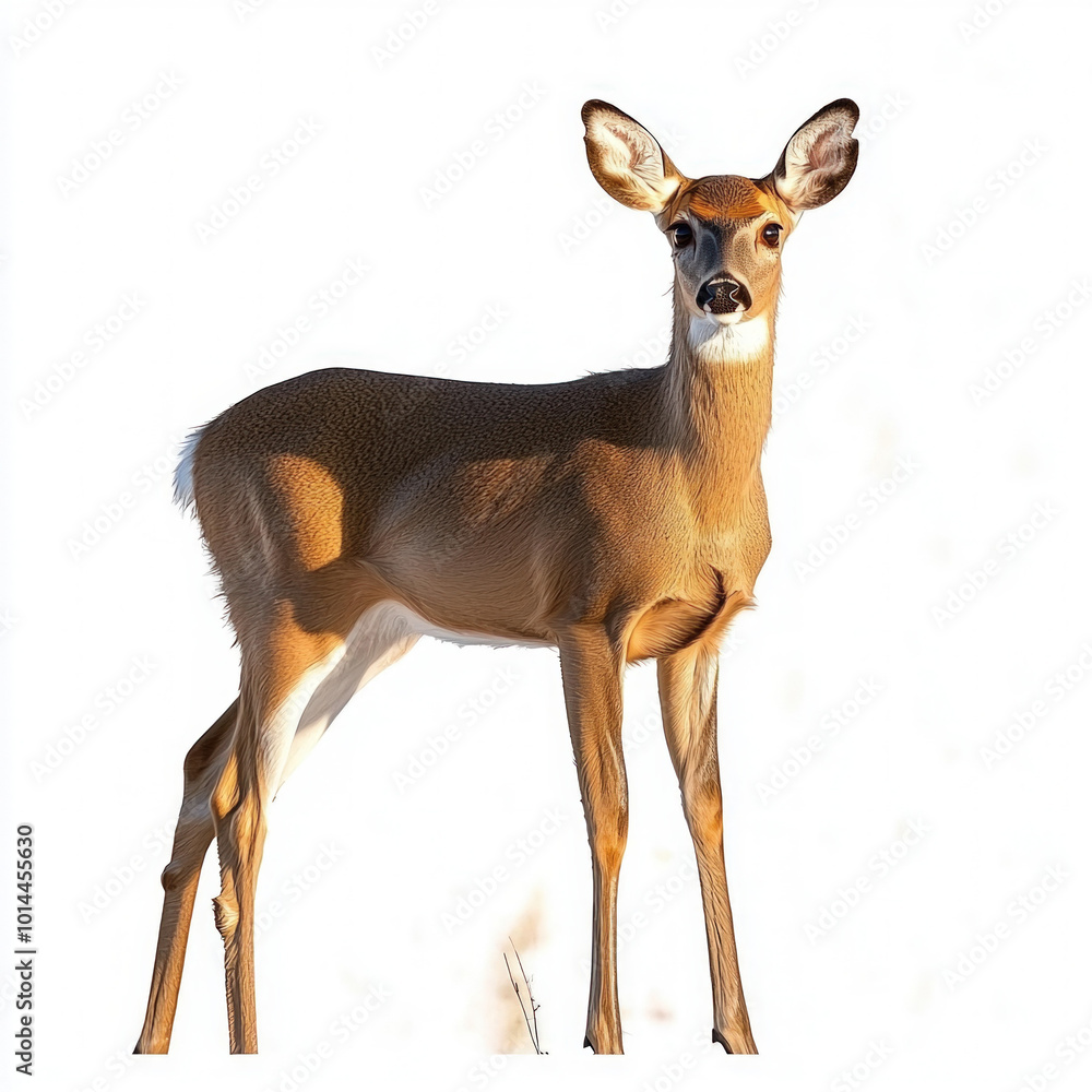 Fototapeta premium White Tail Deer Isolated
