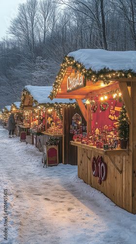 vibrant Christmas market sc...