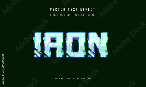 Iron Neon light throne futuristic editable movie game style text effect