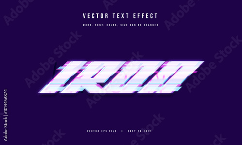 Iron Glitch futuristic editable movie game style text effect