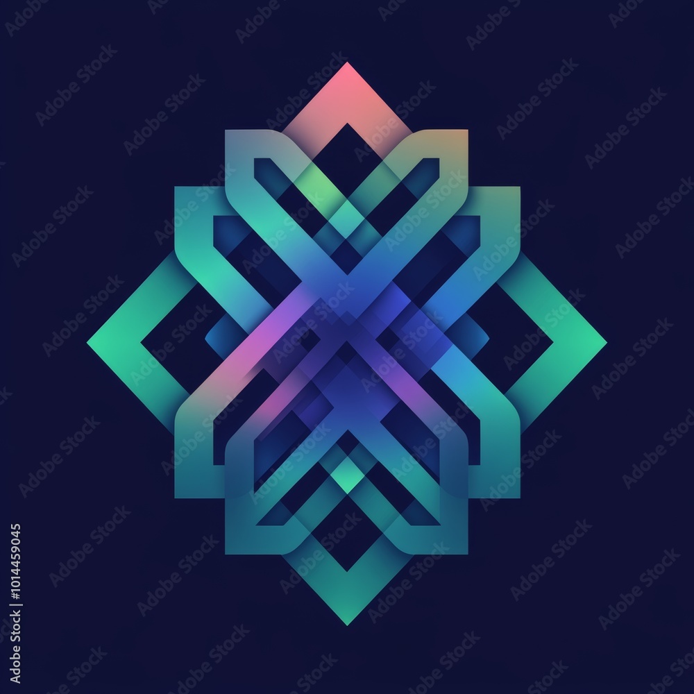 Abstract Geometric Pattern with Colorful Gradient Shapes Abstract Geometric Pattern with Colorful Gradient Shapes
