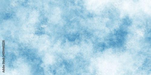Soft and clear blue watercolor cloudy sky background, texture blue white paper background, Blue watercolor cloudy sky background, Blue clouds on the sky with soft natural cloudy stains.