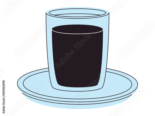 Black coffee kopi hitam Gayo Aceh Indonesia original traditional caffeine drink healthy natural design set icon