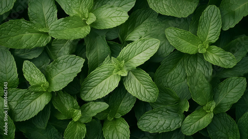 Mint Background Overhead Shot