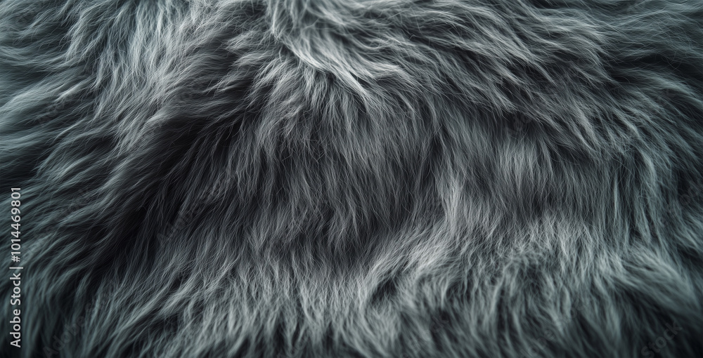 Realistic Soft Grey Fur Texture with Fluffy Pattern and Natural Hair Detail Realistic Soft Grey Fur Texture with Fluffy Pattern and Natural Hair Detail