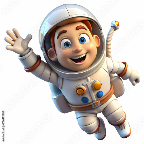 porret flying in space funny on white background photo