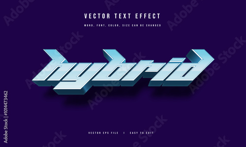 Retro Hybrid light futuristic editable movie game style text effect
