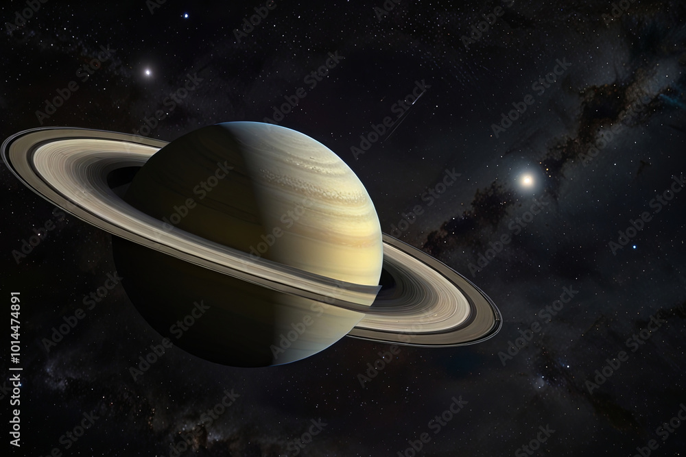 Majestic Saturn A Stunning Cosmic Visualizatio