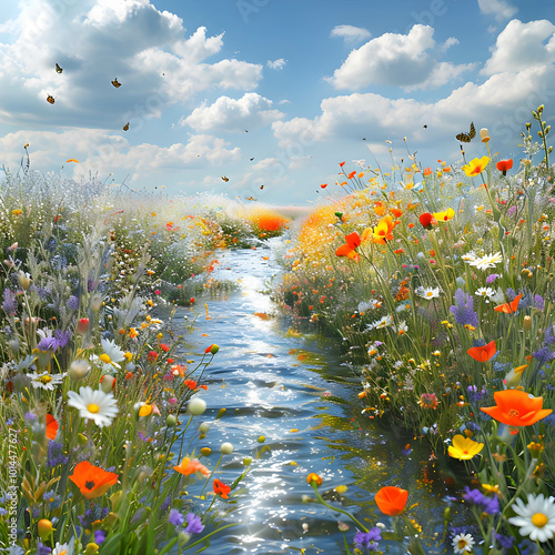 River landscapes illustration