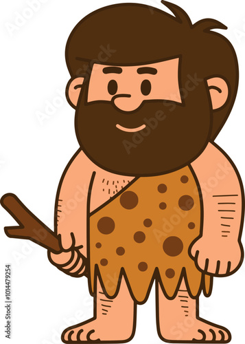 Cute caveman cartoon design art which can be used for your stuff