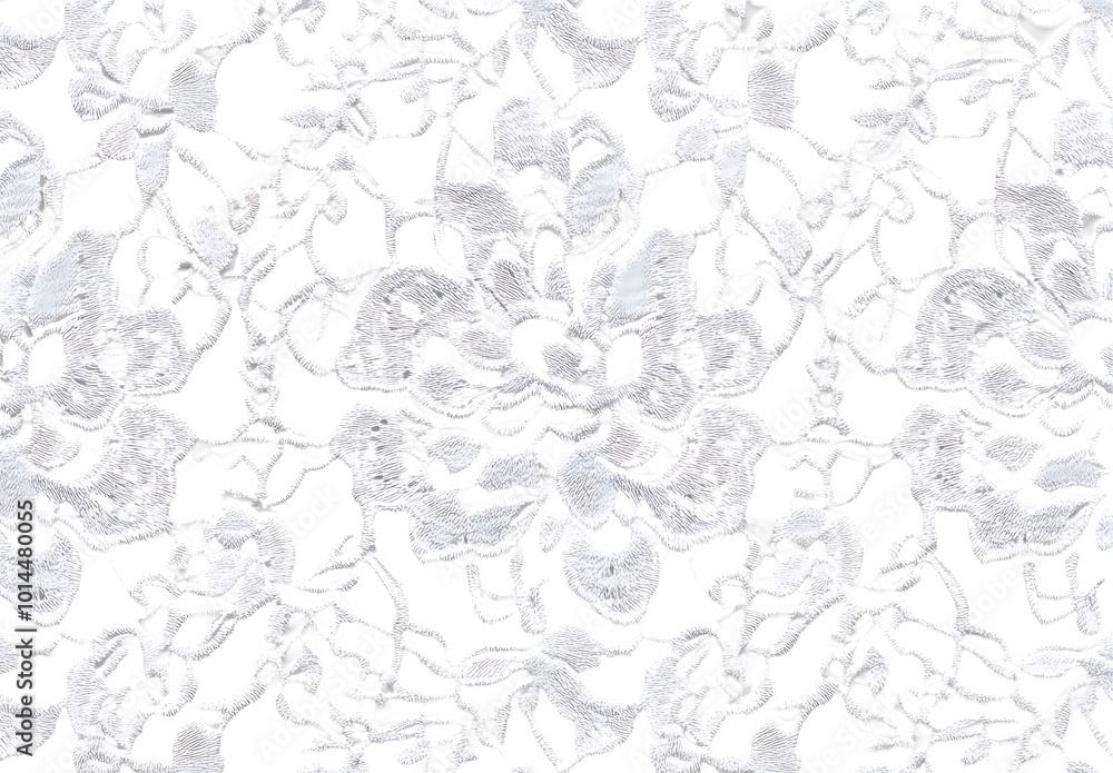 Obraz premium Intricate White Lace on Clear Background: Decorative Pattern