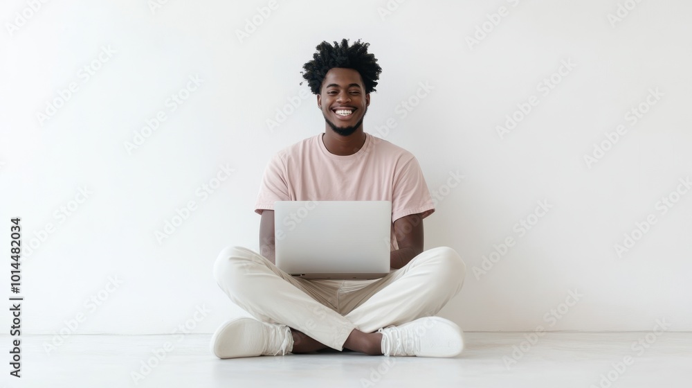The Man with Laptop Smile The Man with Laptop Smile