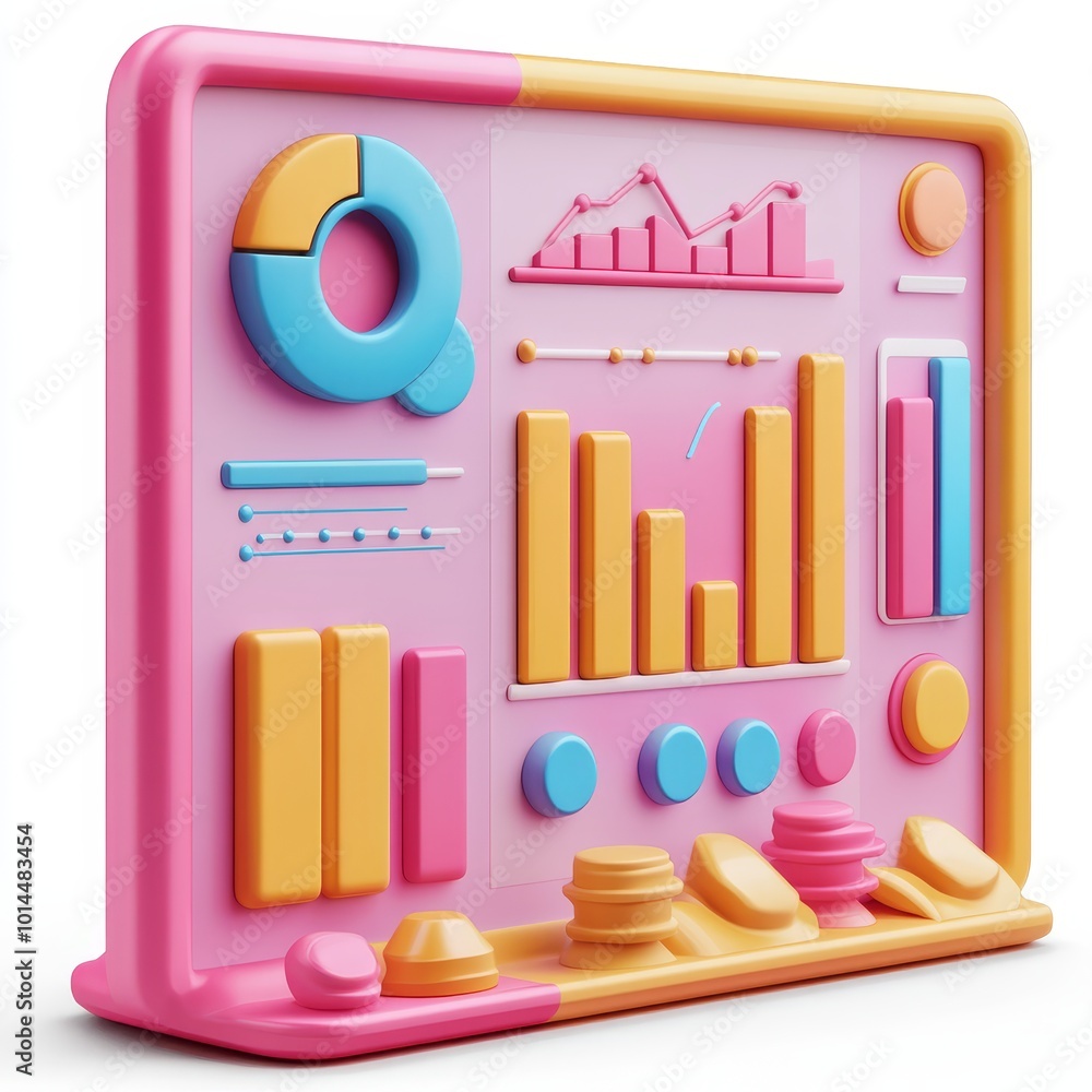 Colorful D Data Visualization Dashboard with Charts and Graphs Colorful D Data Visualization Dashboard with Charts and Graphs