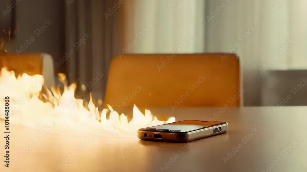 A smartphone sits alone on a wooden table in a dimly lit room A smartphone sits alone on a wooden table in a dimly lit room