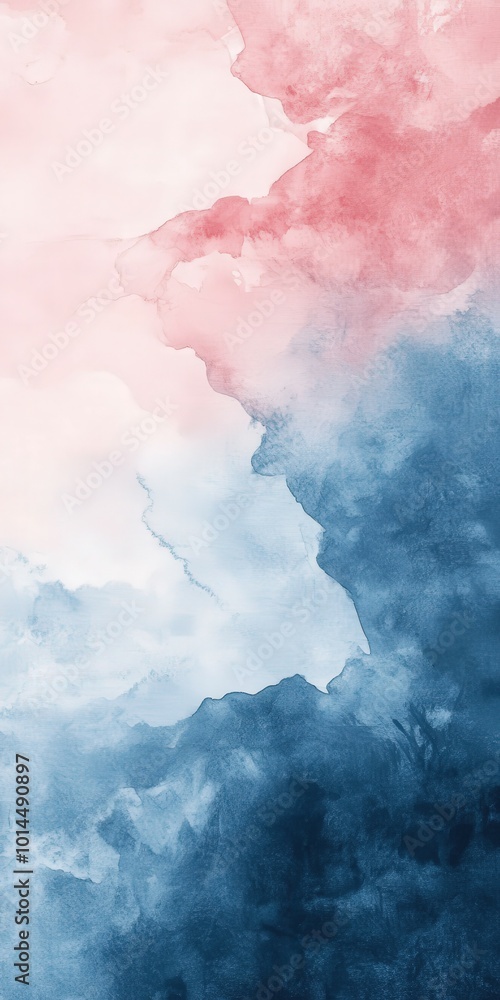Soft pastel swirls of pink and blue create a calming background design Soft pastel swirls of pink and blue create a calming background design