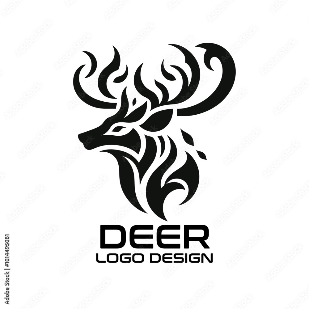 Deer Vector Logo Design Deer Vector Logo Design