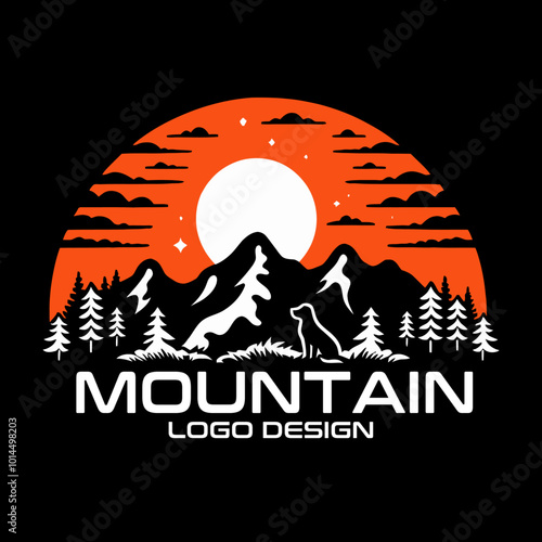 Mountain Vector Logo Design photo