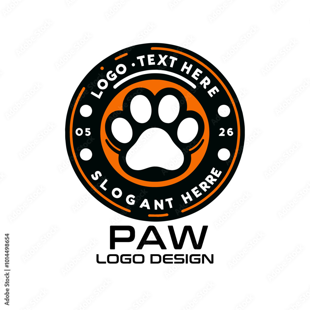 Obraz premium Paw Vector Logo Design