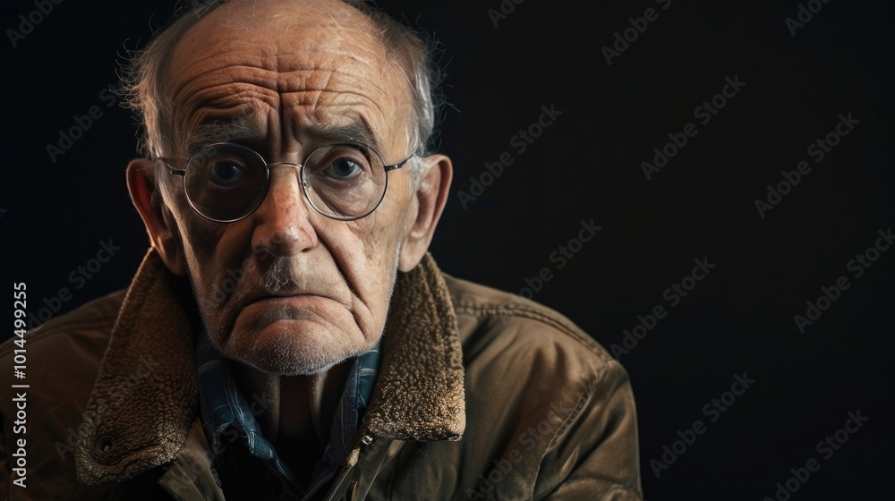 Upset Man on black background. Upset Man on black background.