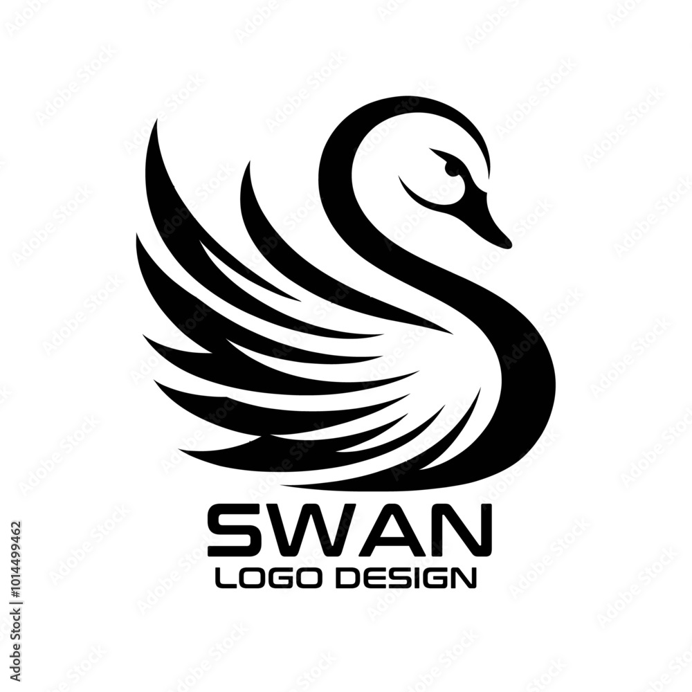 Fototapeta premium Swan Vector Logo Design