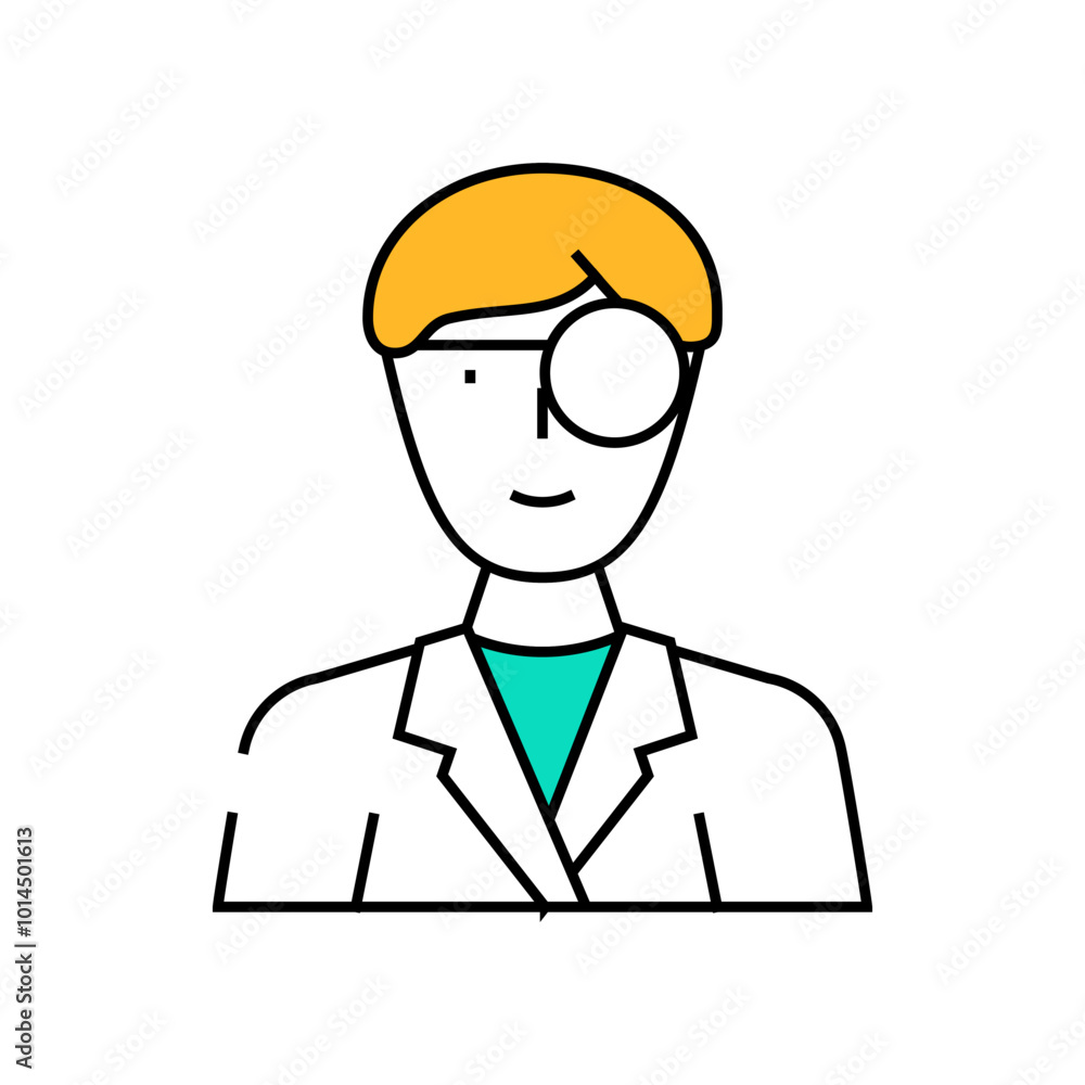 ent doctor line icon vector. ent doctor sign. isolated symbol illustration ent doctor line icon vector. ent doctor sign. isolated symbol illustration