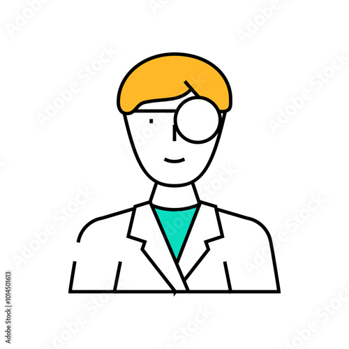 ent doctor line icon vector. ent doctor sign. isolated symbol illustration