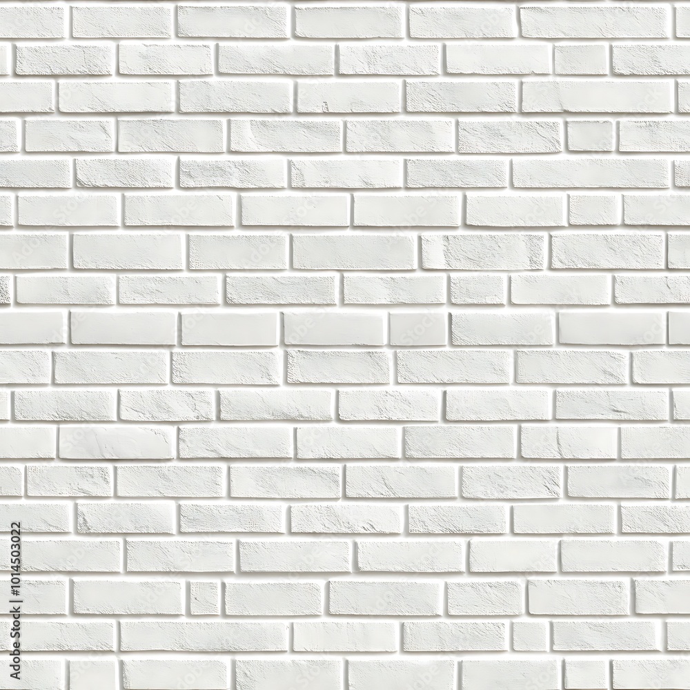 Full frame shot of white painted White brick wall, abstract background