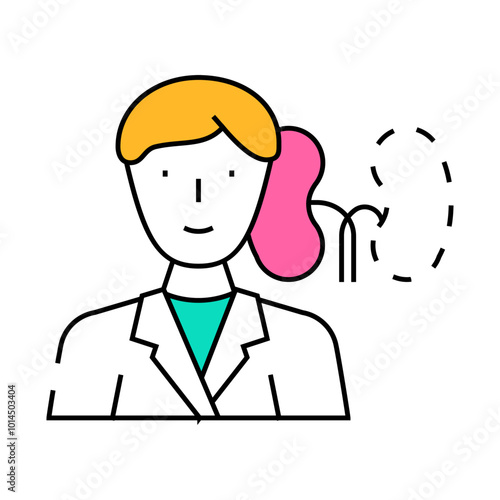 organ transplant doctor line icon vector. organ transplant doctor sign. isolated symbol illustration