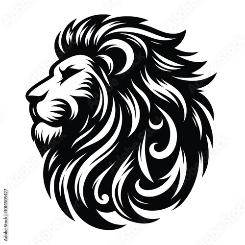 Wallpaper Mural Majestic Lion Head Illustration Ornate Tribal Design Torontodigital.ca