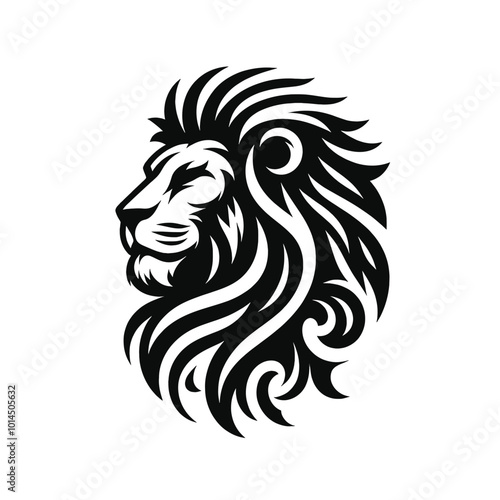 Wallpaper Mural Majestic Lion Head Tribal Design Vector Illustration Torontodigital.ca