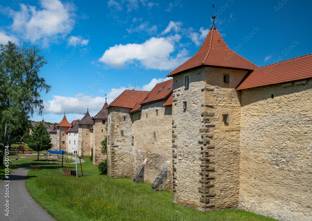 Medieval city wall of the historic town Weissenburg Medieval city wall of the historic town Weissenburg