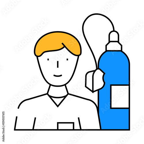 anesthetist doctor line icon vector. anesthetist doctor sign. isolated symbol illustration