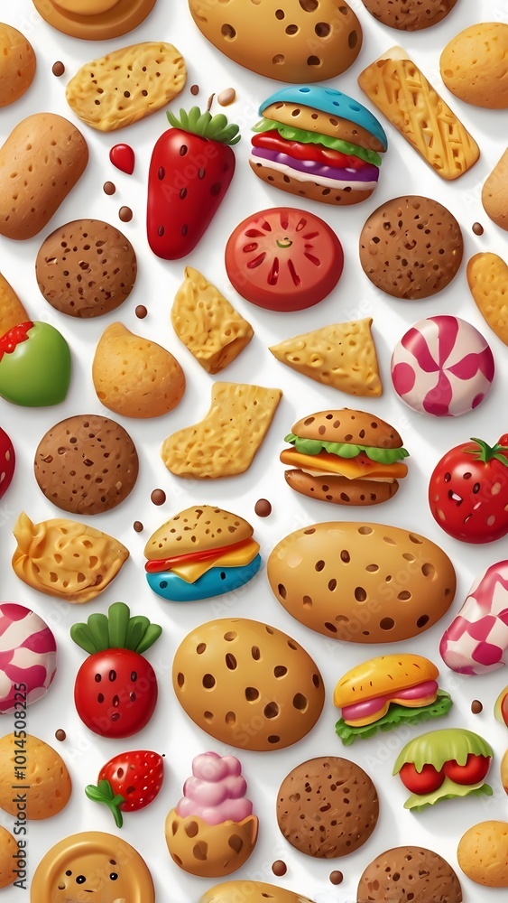 Cute 3D Food Cartoon Cute 3D Food Cartoon