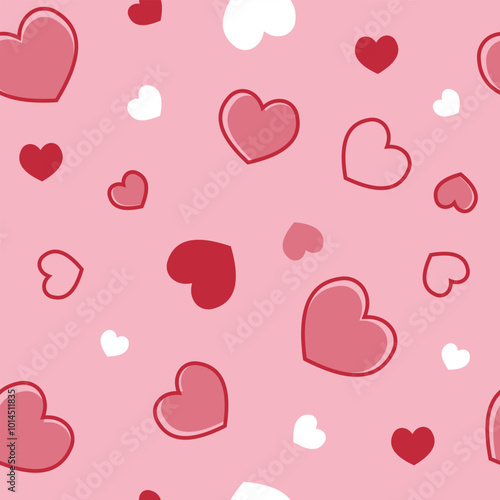 Seamless Heart Pattern Vector – Perfect for Valentine's Day 