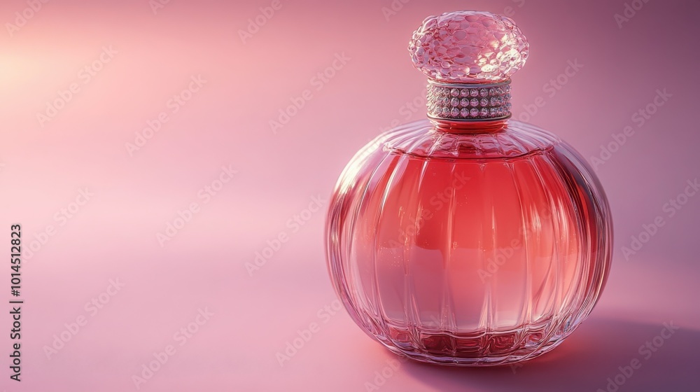 Elegant Isolated Perfume Bottle on Soft Pink Gradient Background for Branding and Advertising Elegant Isolated Perfume Bottle on Soft Pink Gradient Background for Branding and Advertising