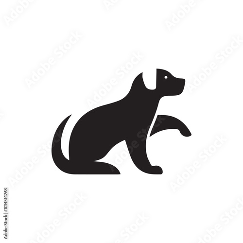 Dog logo design vector illustration. Dog head icon symbol. Dog Vector symbol, Love dog logo design vector
