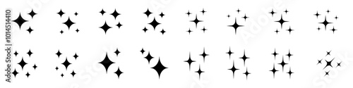 Shine icon, Clean star icon.