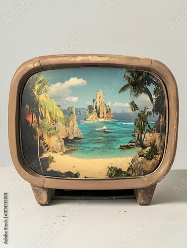 Vintage ViewMaster Reveals Captivating 3D Wonders of an Imaginary Tropical Paradise photo