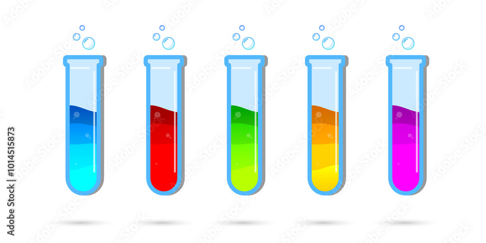 Set of glass bottles. Different color potion flat style on white background. Vector illustration. Design elements for game collection. Set of glass bottles. Different color potion flat style on white background. Vector illustration. Design elements for game collection.