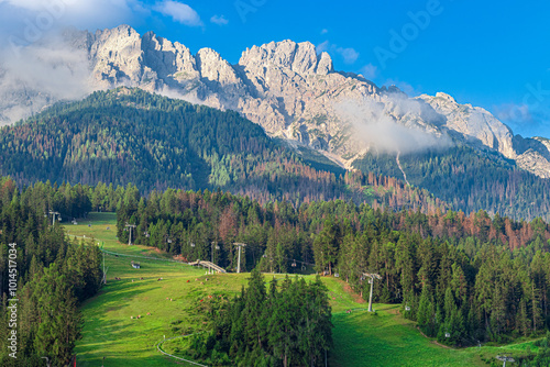 Rocca dei Baranci, a rocky massif that overlooks the town of San Candido photo