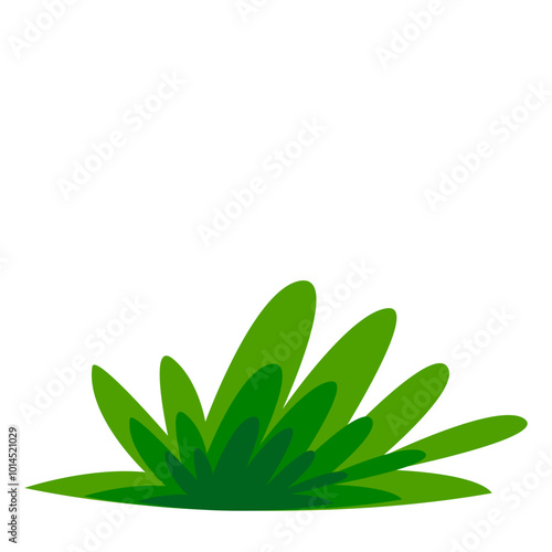 Green Minimalist Grass Illustration